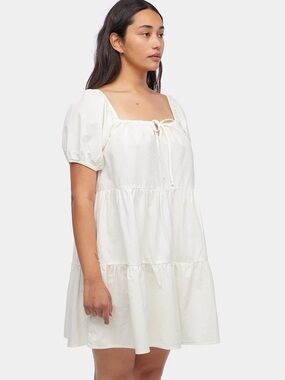 LACAUSA Playa Mini Dress in Oatmilk